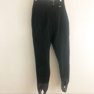 Edelweiss Stirrup Ski Black Pants size 6